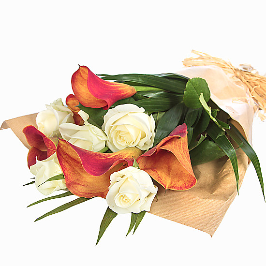 Orange Callas and Roses