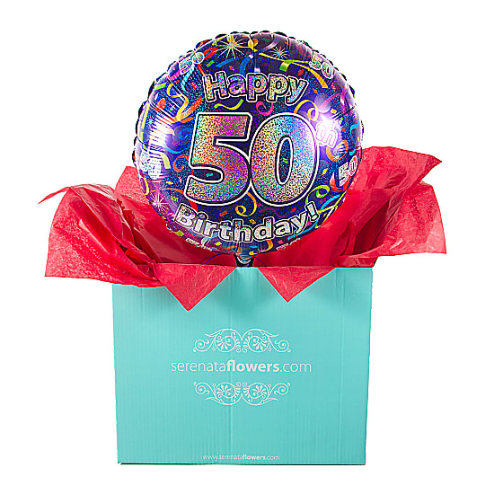 50th Birthday Balloon Gift - delivered next day