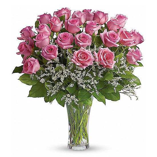 Two Dozen Long Stemmed Pink Roses - delivered next day