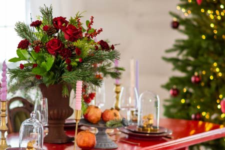 Festive Flowers in Vase