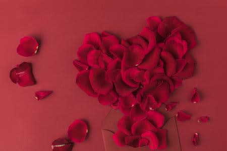 Beautiful red roses petals