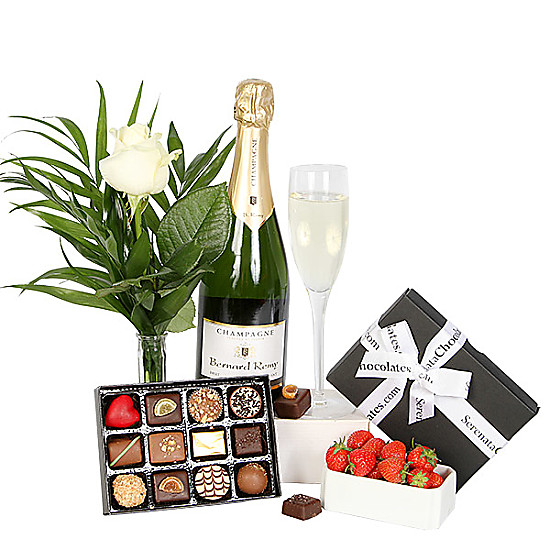 Champagne and Belgian Chocolates