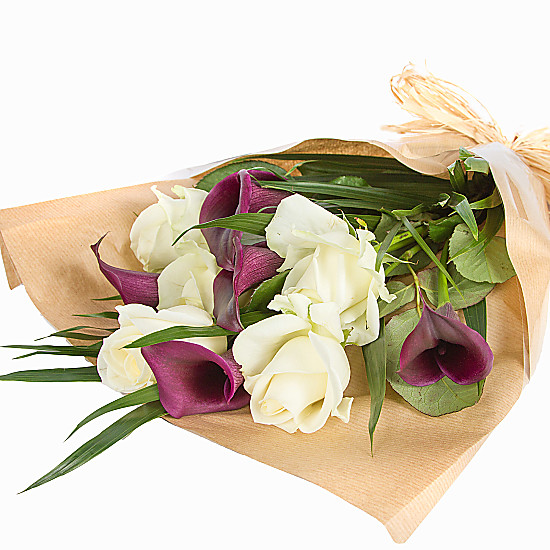 Purple Callas and Roses