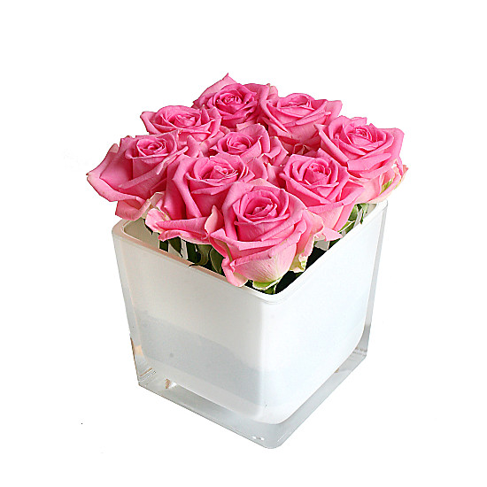 Pink Roses Cube